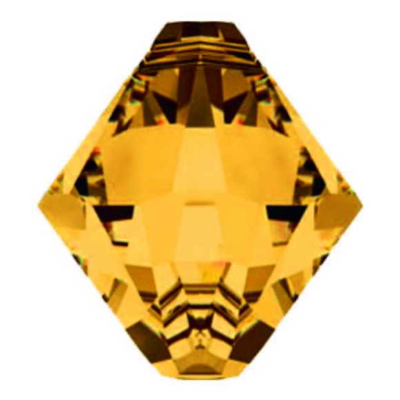 As Low as $2 8mm Topaz Top Drill Bicone 6301 Swarovski Crystal Beads 4pcs - Picture 1 of 3